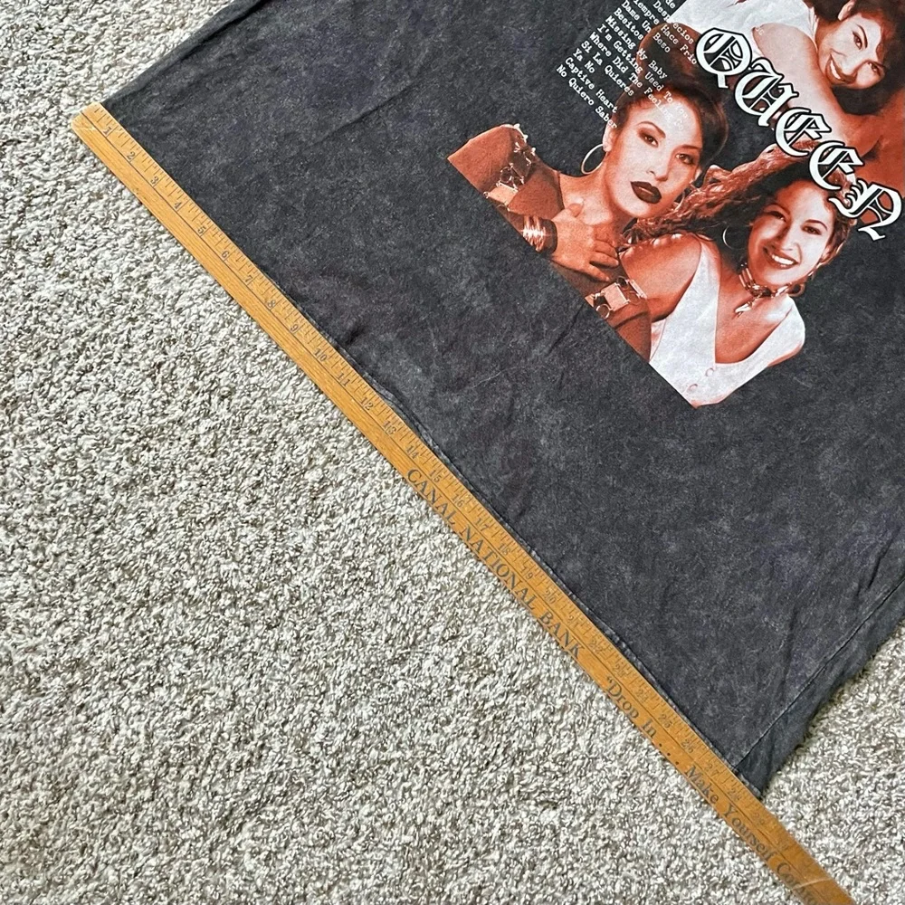 Selena Gray Bleach Dyed Band T-Shirt Size XL Graphic Song Lyrics Photos Cotton - Picture 5 of 12